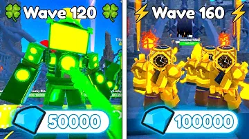 😱 TITAN CLOVER MAN vs GOLDEN FUTURE LARGE CLOCKMAN 🔥 | Roblox Toilet Tower Defense