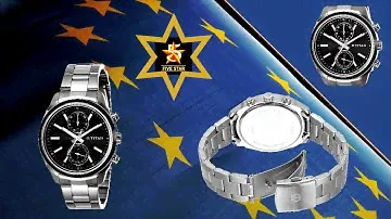 Titan Casual/Business/Luxury Mineral Quartz Dial -Leather/Brass and Silver Toned Strap Watch