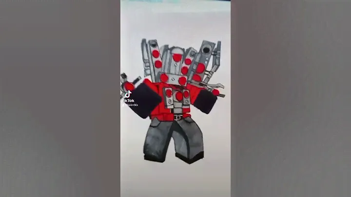 I drew Hyper Upgraded Titan Speaker man from Toilet Tower Defense!